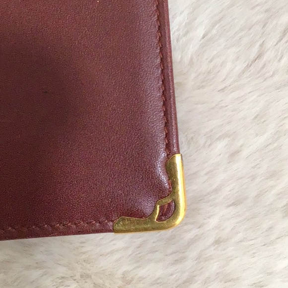 CARTIER Vintage Flap Kiss Lock Bifold Long Wallet Excellent Condition - Picture 7 of 16